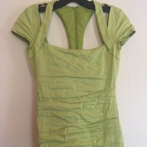 Nicole Miller Rouched Linen Dress